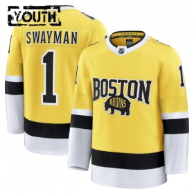 Barn Ishockey Boston Bruins tröja Fanatics NHL Stadium Series Premium Jeremy Swayman 2025-26 Gold
