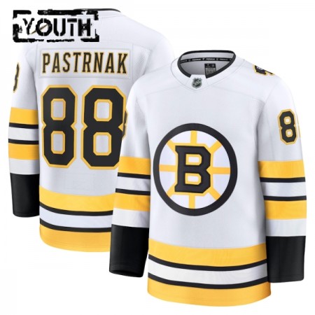 Barn Ishockey Boston Bruins tröja Fanatics Premium David Pastrnak 2025-26 Vit Borta