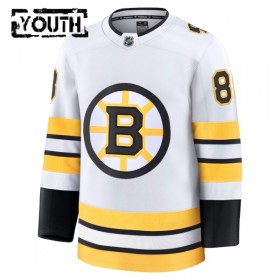 Barn Ishockey Boston Bruins tröja Fanatics Premium David Pastrnak 2025-26 Vit Borta