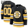 Barn Ishockey Boston Bruins tröja med eget tryck Fanatics Premium 2025-26 Svart Hemma