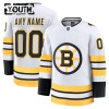 Barn Ishockey Boston Bruins tröja med eget tryck Fanatics Premium 2025-26 Vit Borta