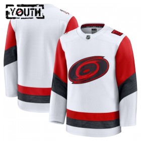 Barn Ishockey Carolina Hurricanes tröja med eget tryck Fanatics Premium 2025-26 Vit Borta