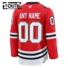Barn Ishockey Chicago Blackhawks tröja med eget tryck Fanatics Centennial Premium 2025-26 Röd