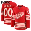 Barn Ishockey Detroit Red Wings tröja med eget tryck Fanatics Centennial Premium 2025-26 Röd