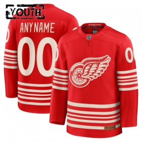 Barn Ishockey Detroit Red Wings tröja med eget tryck Fanatics Centennial Premium 2025-26 Röd