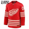 Barn Ishockey Detroit Red Wings tröja med eget tryck Fanatics Centennial Premium 2025-26 Röd