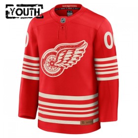 Barn Ishockey Detroit Red Wings tröja med eget tryck Fanatics Centennial Premium 2025-26 Röd
