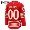 Barn Ishockey Detroit Red Wings tröja med eget tryck Fanatics Centennial Premium 2025-26 Röd