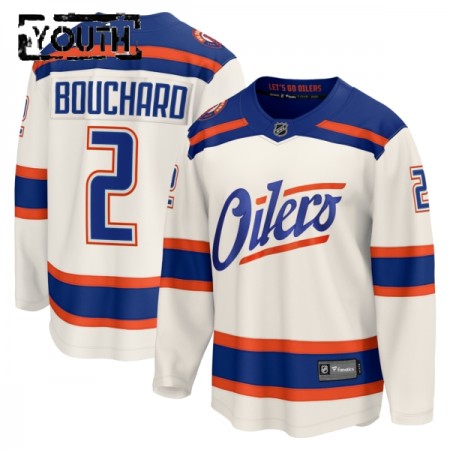 Barn Ishockey Edmonton Oilers tröja Fanatics Premium Evan Bouchard 2025-26 Vit Tredje