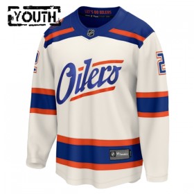 Barn Ishockey Edmonton Oilers tröja Fanatics Premium Evan Bouchard 2025-26 Vit Tredje
