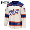 Barn Ishockey Edmonton Oilers tröja Fanatics Premium Ryan Nugent-Hopkins 2025-26 Vit Tredje