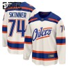 Barn Ishockey Edmonton Oilers tröja Fanatics Premium Stuart Skinner 2025-26 Vit Tredje