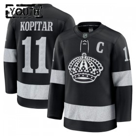 Barn Ishockey Los Angeles Kings tröja Fanatics Premium Anze Kopitar 2025-26 Svart Tredje