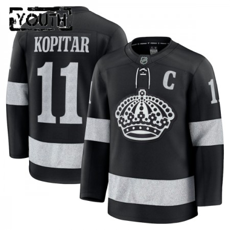Barn Ishockey Los Angeles Kings tröja Fanatics Premium Anze Kopitar 2025-26 Svart Tredje
