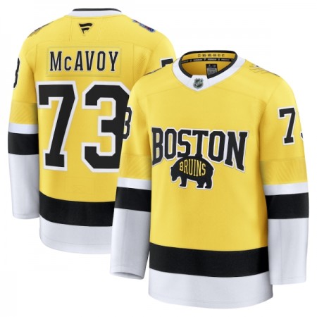 Män Ishockey Boston Bruins tröja Fanatics NHL Stadium Series Premium Charlie Mcavoy 2025-26 Gold