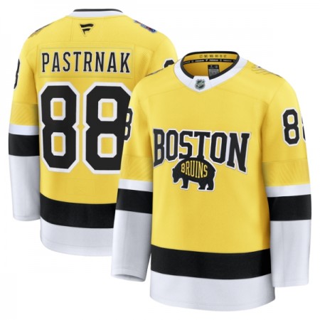 Män Ishockey Boston Bruins tröja Fanatics NHL Stadium Series Premium David Pastrnak 2025-26 Gold