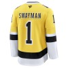 Män Ishockey Boston Bruins tröja Fanatics NHL Stadium Series Premium Jeremy Swayman 2025-26 Gold