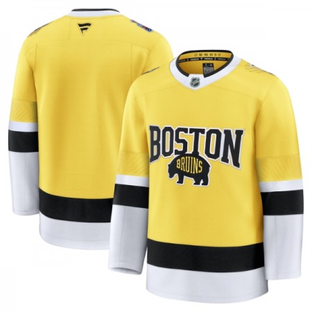 Män Ishockey Boston Bruins tröja med eget tryck Fanatics NHL Stadium Series Premium 2025-26 Gold