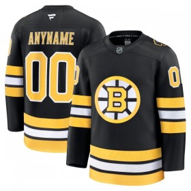 Män Ishockey Boston Bruins tröja med eget tryck Fanatics Premium 2025-26 Svart Hemma