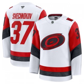 Män Ishockey Carolina Hurricanes tröja Fanatics Premium Andrei Svechnikov 2025-26 Vit Borta