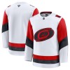 Män Ishockey Carolina Hurricanes tröja med eget tryck Fanatics Premium 2025-26 Vit Borta