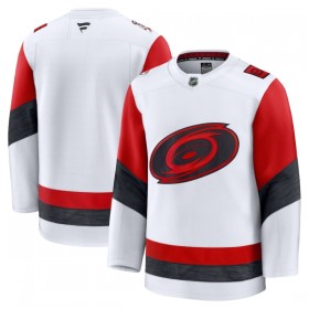 Män Ishockey Carolina Hurricanes tröja med eget tryck Fanatics Premium 2025-26 Vit Borta