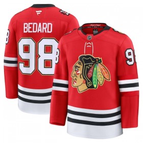Män Ishockey Chicago Blackhawks tröja Fanatics Centennial Premium Connor Bedard 2025-26 Röd