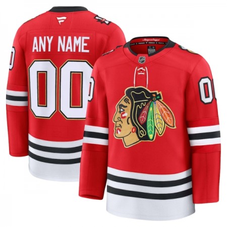 Män Ishockey Chicago Blackhawks tröja med eget tryck Fanatics Centennial Premium 2025-26 Röd