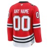 Män Ishockey Chicago Blackhawks tröja med eget tryck Fanatics Centennial Premium 2025-26 Röd