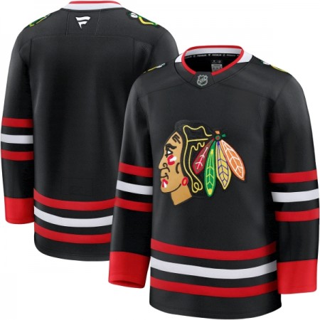 Män Ishockey Chicago Blackhawks tröja med eget tryck Fanatics Premium 2025-26 Svart Tredje