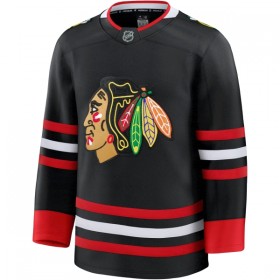 Män Ishockey Chicago Blackhawks tröja med eget tryck Fanatics Premium 2025-26 Svart Tredje