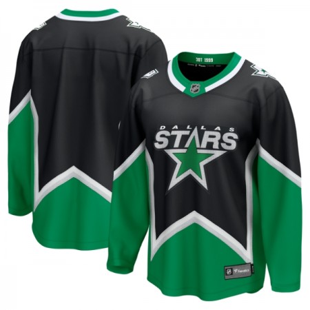 Män Ishockey Dallas Stars tröja med eget tryck Fanatics Premium 2025-26 Svart Tredje