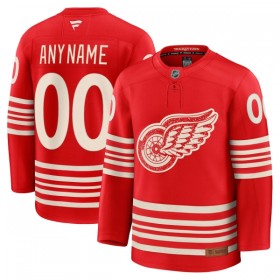 Män Ishockey Detroit Red Wings tröja med eget tryck Fanatics Centennial Premium 2025-26 Röd