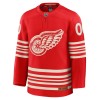 Män Ishockey Detroit Red Wings tröja med eget tryck Fanatics Centennial Premium 2025-26 Röd