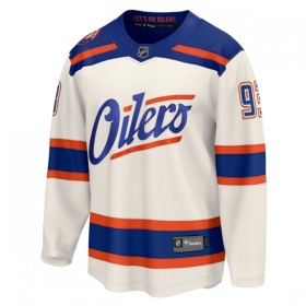 Män Ishockey Edmonton Oilers tröja Fanatics Premium Ryan Nugent-Hopkins 2025-26 Vit Tredje
