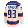Män Ishockey Edmonton Oilers tröja Fanatics Premium Ryan Nugent-Hopkins 2025-26 Vit Tredje