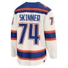 Män Ishockey Edmonton Oilers tröja Fanatics Premium Stuart Skinner 2025-26 Vit Tredje