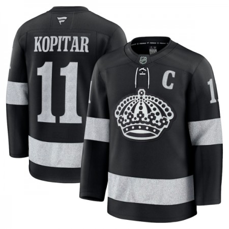 Män Ishockey Los Angeles Kings tröja Fanatics Premium Anze Kopitar 2025-26 Svart Tredje