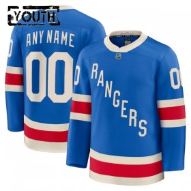 Barn Ishockey New York Rangers tröja med eget tryck Fanatics Centennial Premium 2025-26 Blå