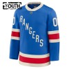 Barn Ishockey New York Rangers tröja med eget tryck Fanatics Centennial Premium 2025-26 Blå