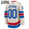 Barn Ishockey New York Rangers tröja med eget tryck Fanatics Premium 2025-26 Vit Winter Classic