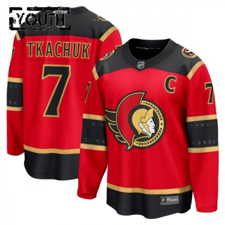 Barn Ishockey Ottawa Senators tröja Fanatics Premium Brady Tkachuk 2025-26 Röd Tredje