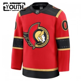 Barn Ishockey Ottawa Senators tröja med eget tryck Fanatics Premium 2025-26 Röd Tredje