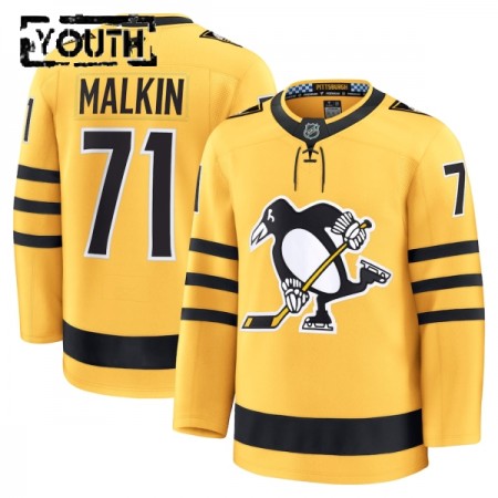 Barn Ishockey Pittsburgh Penguins tröja Fanatics Premium Evgeni Malkin 2025-26 Gold Tredje