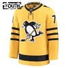 Barn Ishockey Pittsburgh Penguins tröja Fanatics Premium Evgeni Malkin 2025-26 Gold Tredje