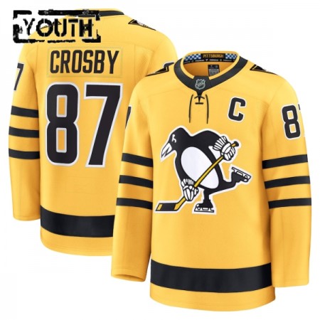Barn Ishockey Pittsburgh Penguins tröja Fanatics Premium Sidney Crosby 2025-26 Gold Tredje