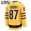 Barn Ishockey Pittsburgh Penguins tröja Fanatics Premium Sidney Crosby 2025-26 Gold Tredje