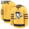 Barn Ishockey Pittsburgh Penguins tröja med eget tryck Fanatics Premium 2025-26 Gold Tredje