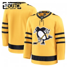Barn Ishockey Pittsburgh Penguins tröja med eget tryck Fanatics Premium 2025-26 Gold Tredje