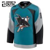 Barn Ishockey San Jose Sharks tröja med eget tryck Fanatics Premium 2025-26 Teal Tredje